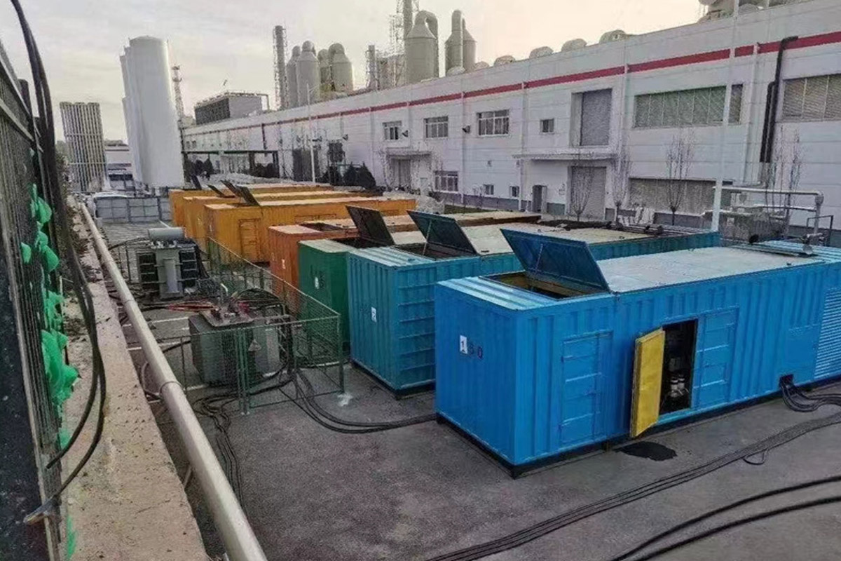 宁陕发电机租赁施工现场